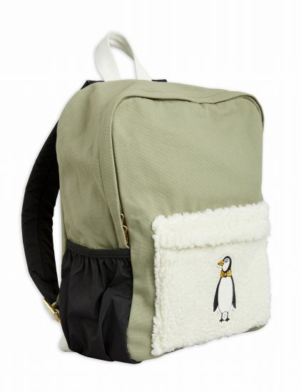 ★2023AW★mini rodini ミニロディーニ Penguin emb backpack Green