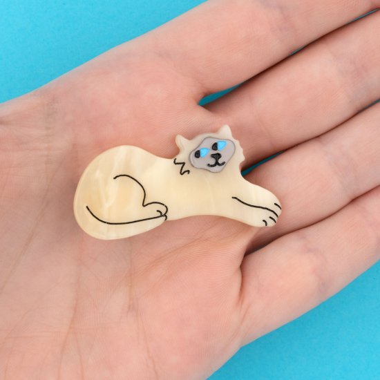 Coucou Suzette ククシュゼット Siamese Cat Hair Clip シャム猫 ヘア