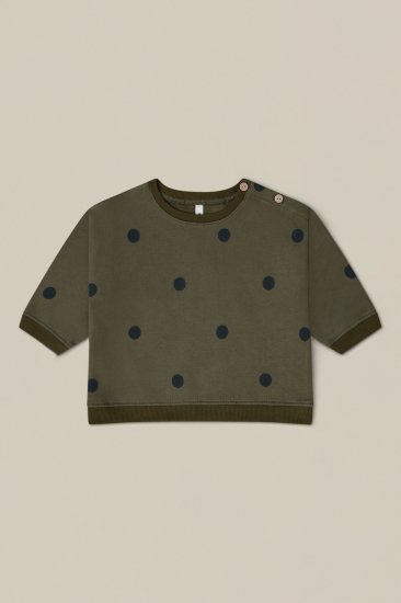 organic zoo olive dots sweatshirts pants