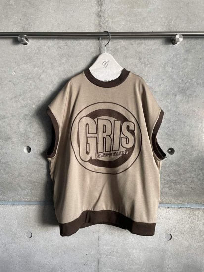 ★2024SS★GRIS グリ No Sleeve Big Tee Beige GR24SS-CU008