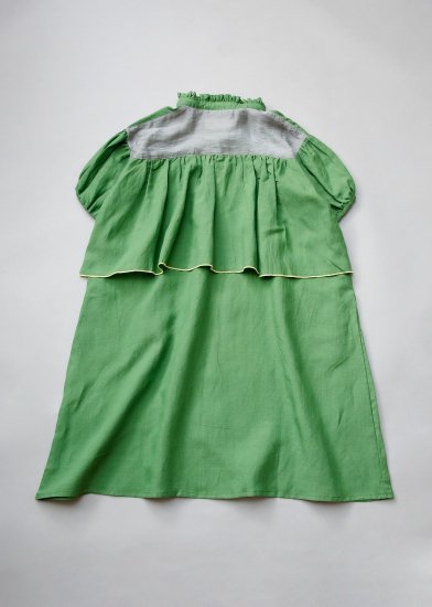 ☆2024SS☆michirico ミチリコ Back gather dress グリーン MR24SS-28(kids)