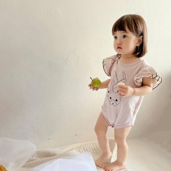 ☆frankygrow BABY☆frankygrow フランキーグロウ Rabbit Doubble Frill Body PINK  fgby23bb#03