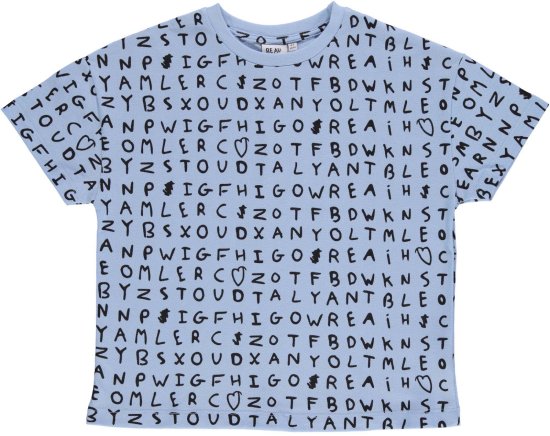 ☆2024SS☆Beau LOves ビューラブズ Blue Alphabet Relaxed Fit T