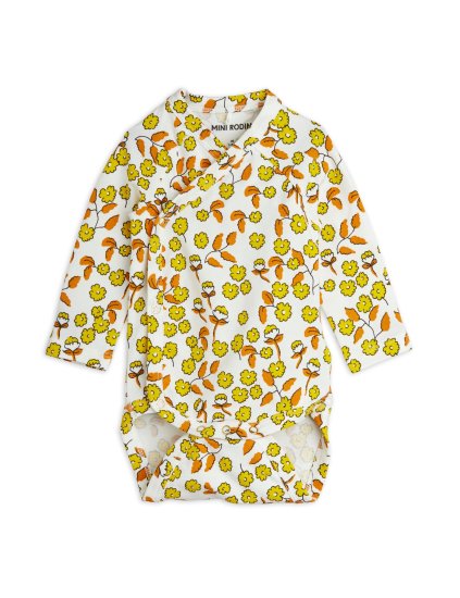 ★2024SS★mini rodini ミニロディーニ FLOWERS AOP WRAP BODY Multi