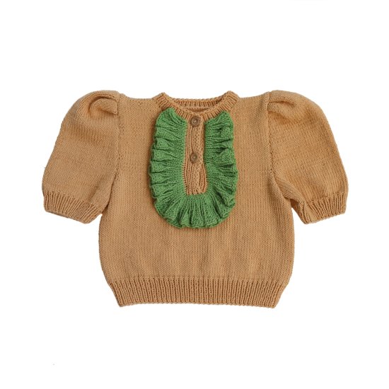 ★2024SS★Kalinka Kids カリンカキッズ Stella Sweater Marigold/Forest