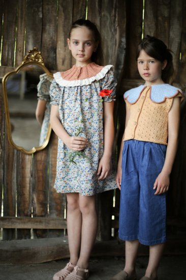 ★2024SS★Kalinka Kids カリンカキッズ Bella Top Marigold/Blue