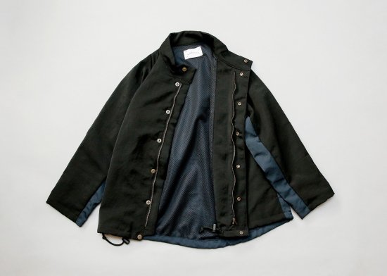 ★2024SS★michirico ミチリコ Bicolor blouson ブラック MR24SS-30(kids/womens)