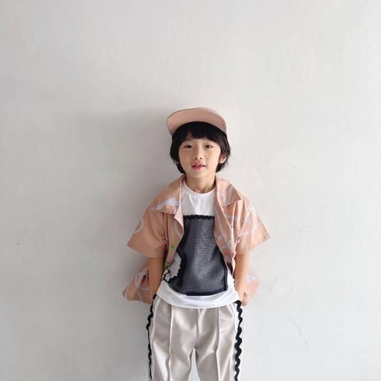 ★2024SS★frankygrow フランキーグロウ SIDE LINE SMOOTH WIDE SLIT PANTS BEIGE 24SBT-335