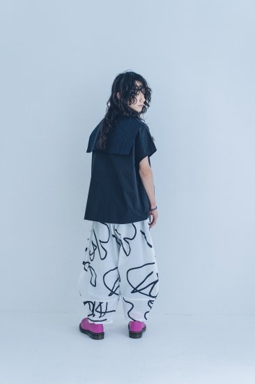 ☆2024SS☆frankygrow フランキーグロウ FRG BIG PANTS WHITE-BLACK