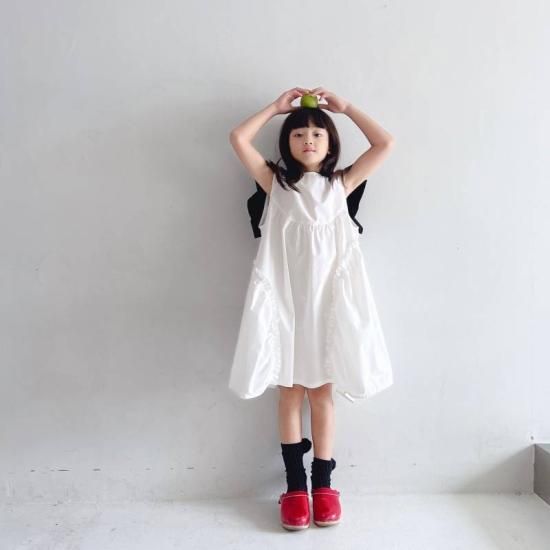 ★2024SS★frankygrow フランキーグロウ WHT/BLK BACK RIBBON SAILOR COLLAR DRESS WHITE  ADULT 24SOP-249