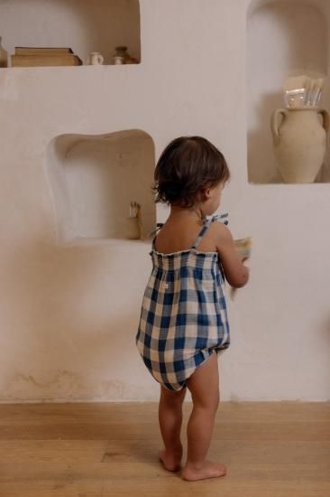 organic zoo オーガニックズー Pottery Blue Gingham Spaghetti