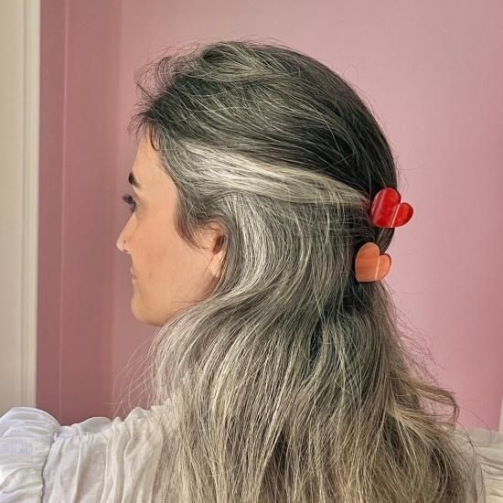 Coucou Suzette ククシュゼット Pink Heart Mini Hair Claw