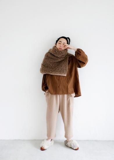 ☆2024AW☆michirico ミチリコ Boa neck warmer ベージュ MR24AW