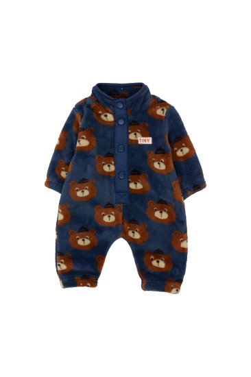 ☆2024AW☆tinycottons タイニーコットンズ BEARS POLAR ONE-PIECE light navy AW24-307