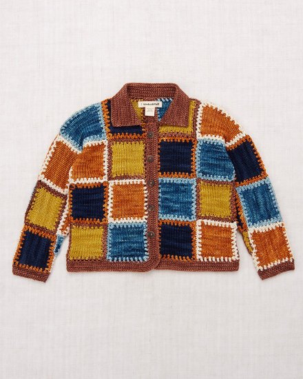 ☆2024AW☆Misha & Puff ミーシャアンドパフ Ladder Square Cardigan Chestnut MP172005-208