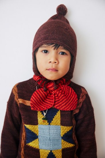 ★2024AW★Misha & Puff ミーシャアンドパフ Strata Sledding Scarf Red Flame  MP155031-694-OSS