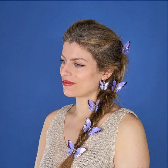 Coucou Suzette ククシュゼット Purple Butterfly Mini Hair Coucou Suzette ククシュゼット Purple Butterfly Mini Hair