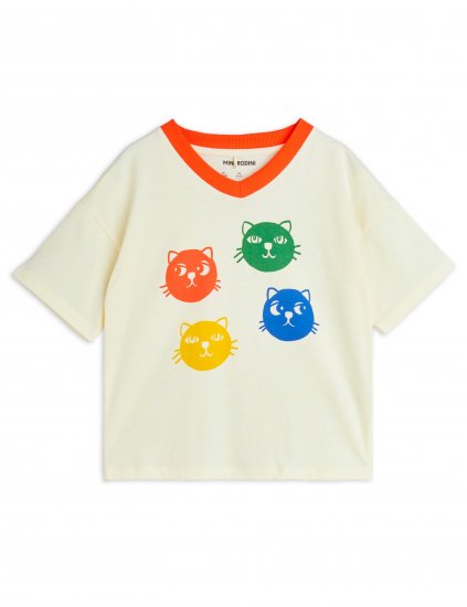 ★PRE 2025SS collection★mini rodini ミニロディーニ Cool cats sp ss tee Offwhite