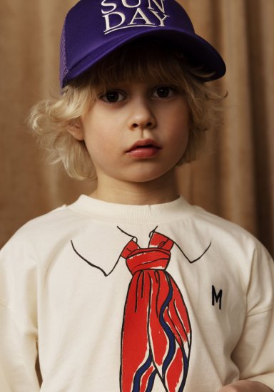 ☆PRE 2025SS collection☆mini rodini ミニロディーニ Sunday emb trucker cap Purple