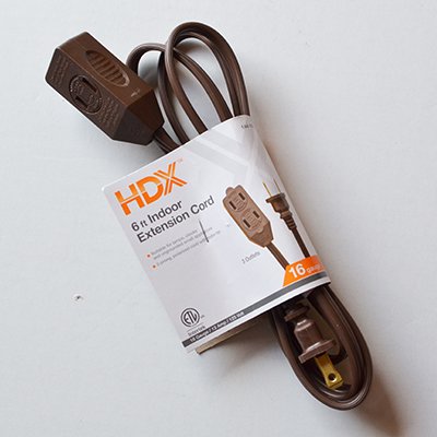 BROWN EXTENSION CORD 6FOOT
