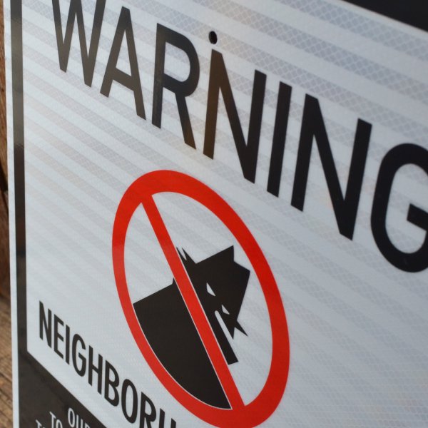 WARNING NEIGHBORHOOD WATCH SIGN