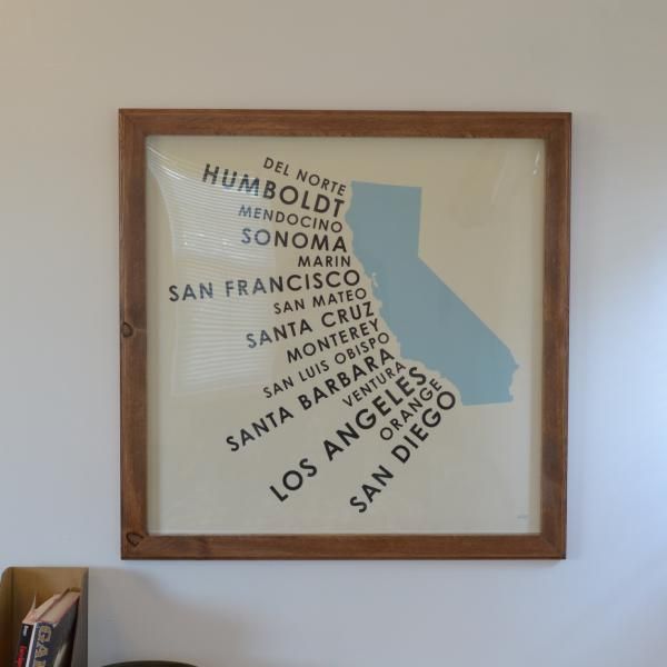 【セット商品】Orange&Parkアート（額あり）&カリフォルニアサインアート ORANGE & PARK CALIFORNIA COASTAL COUNTIES POSTER FRAME