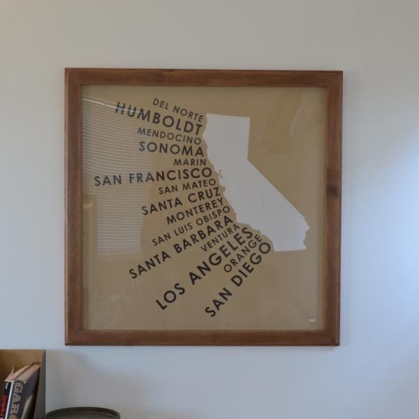 ORANGE & PARK CALIFORNIA COASTAL COUNTIES POSTER FRAME