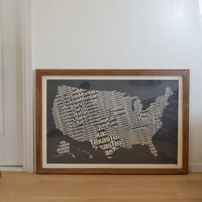 Orange & Park United States Print Frame Box