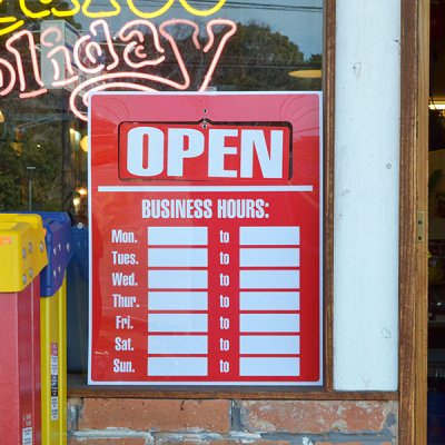 Business Hours Sign Kit