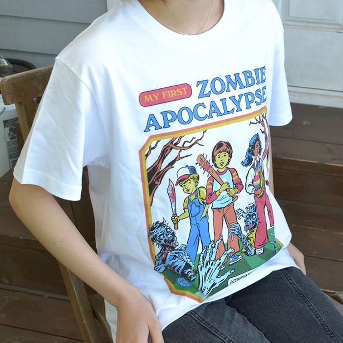 未使用品Steven Rhodesスティーブン・ローズ ポスター　ブラウニー柄 スティーブンローズ アート ブラック 黒 半袖 |ヴインテージ古着