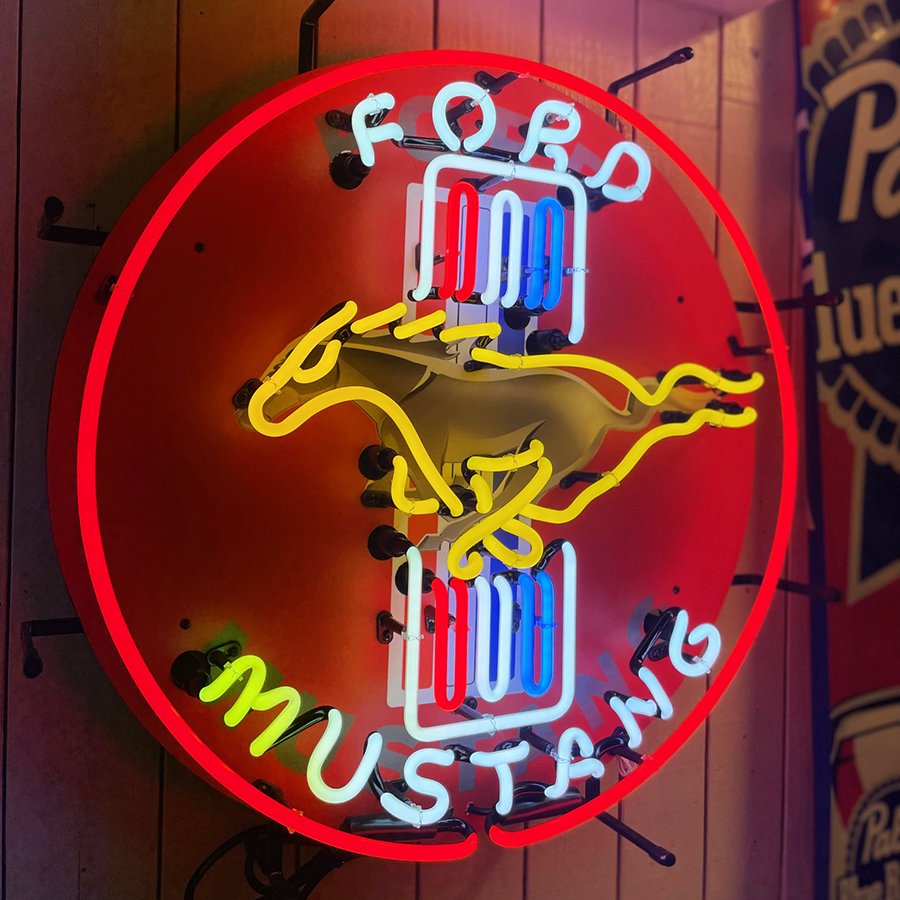 NEON SIGN Ford Mustang