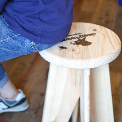 BURRO BRAND WOOD STOOL