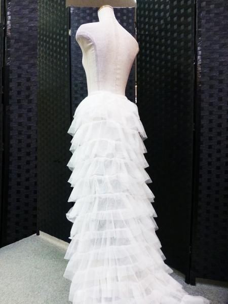 チュール レース プリーツ エクリュ 5弾フリル マシンチュール