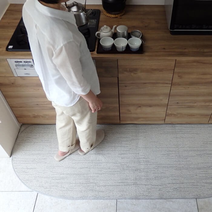キッチンマット】 KASURI 綿 ゆりかご型 65巾 北欧＋和 サイズオーダー