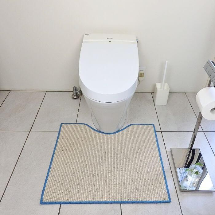 ジャパンディテイスト、春夏秋におすすめ、サイズ選べる綿アクリル織りトイレマット