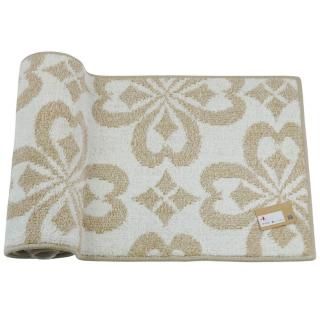 <img class='new_mark_img1' src='https://img.shop-pro.jp/img/new/icons1.gif' style='border:none;display:inline;margin:0px;padding:0px;width:auto;' />【セール品Aランク】キッチンマット約51×210cm | 綿100%、北欧風クレッセント柄のナチュラルなマット、ホワイト系 | 試作品の商品画像