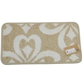 <img class='new_mark_img1' src='https://img.shop-pro.jp/img/new/icons1.gif' style='border:none;display:inline;margin:0px;padding:0px;width:auto;' />【セール品Aランク】アクセント・小さなマット約28×50cm | 綿100%、北欧柄のナチュラルなマット、ベージュ系 | 試作品の商品画像