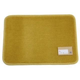 <img class='new_mark_img1' src='https://img.shop-pro.jp/img/new/icons1.gif' style='border:none;display:inline;margin:0px;padding:0px;width:auto;' />【セール品Bランク】バスマット・洗面台マット約35×47cm | ゴールド色。シンプル無地の踏み心地の良い高密度織り、抗菌防臭糸アクリル100%(東レセベリス) | 裏加工の塗り斑の商品画像