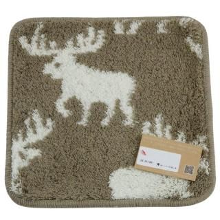 <img class='new_mark_img1' src='https://img.shop-pro.jp/img/new/icons1.gif' style='border:none;display:inline;margin:0px;padding:0px;width:auto;' />【セール品Aランク】アクセント・小さなマット約30×30cm | ふんわり、かわいい、北欧カモシカ柄。抗菌防臭糸アクリル100%(東レセベリス) | ハンパ品の商品画像