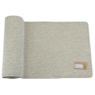 <img class='new_mark_img1' src='https://img.shop-pro.jp/img/new/icons1.gif' style='border:none;display:inline;margin:0px;padding:0px;width:auto;' />【セール品Aランク】キッチンマット約45×208cm| サラッとした触感の天然素材、綿とアクリル使い、白×ベージュ |試作品の商品画像