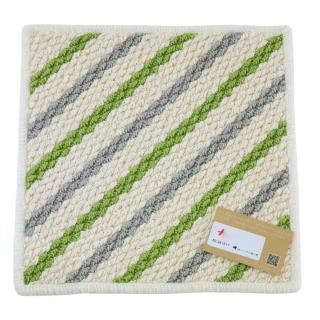 <img class='new_mark_img1' src='https://img.shop-pro.jp/img/new/icons1.gif' style='border:none;display:inline;margin:0px;padding:0px;width:auto;' />【セール品Aランク】アクセント・小さなマット約32×32cm| 綿混リサイクル素材、斜めバイアスの珍しい柄行き |ハンパ品の商品画像