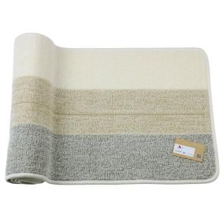 <img class='new_mark_img1' src='https://img.shop-pro.jp/img/new/icons1.gif' style='border:none;display:inline;margin:0px;padding:0px;width:auto;' />【セール品Bランク】キッチンマット約45×153cm| 3トーンストライプ、明るい雰囲気のアイボリー系 |試作品、織りキズの商品画像