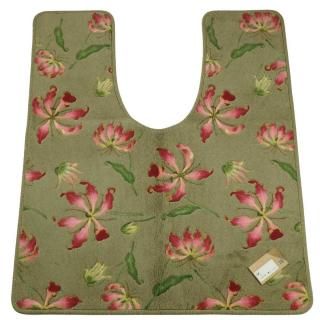 <img class='new_mark_img1' src='https://img.shop-pro.jp/img/new/icons1.gif' style='border:none;display:inline;margin:0px;padding:0px;width:auto;' />【セール品Aランク】トイレマット約75×91cm| グロリオサ柄のダークオリーブ色幅広ジャンボ耳長トイレマット(サティスS、YBC-S20) |ハンパ品の商品画像