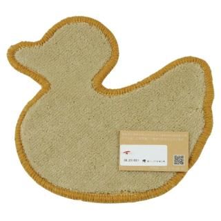 <img class='new_mark_img1' src='https://img.shop-pro.jp/img/new/icons1.gif' style='border:none;display:inline;margin:0px;padding:0px;width:auto;' />【セール品Aランク】アクセント・小さなマット約28×28cm| ベージュとオーカーのポイントカラー、あひる |試作品の商品画像