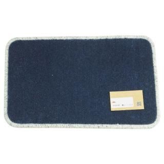 <img class='new_mark_img1' src='https://img.shop-pro.jp/img/new/icons1.gif' style='border:none;display:inline;margin:0px;padding:0px;width:auto;' />【セール品Bランク】アクセント・小さなマット約27×43cm| 飾り色のヘム、ネイビーの小さなマット |試作品、織りキズの商品画像