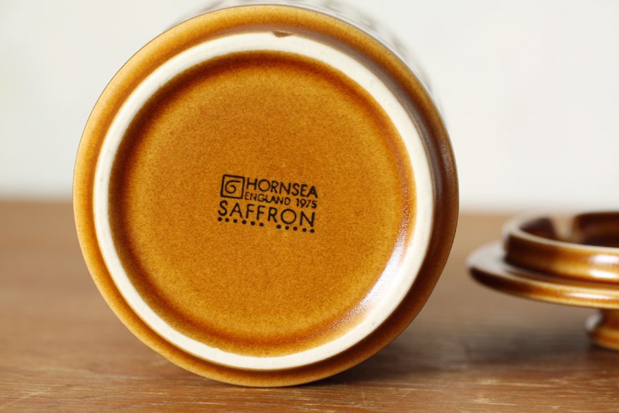 Hornsea ホーンジー Saffron サフラン シュガー ペッパー スパイスジャー 北欧デザイン ヴィンテージ食器