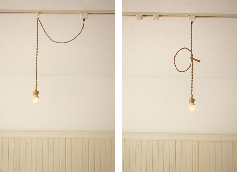 ペンダントランプ ソケットランプ 裸電球 真鍮 布撚りコード電球 照明 ライト