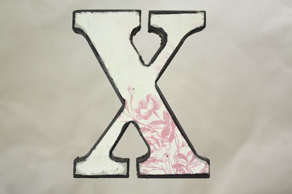 アルファベット オブジェ ウォールアクセサリー イニシャルXの通販　/　広島県福山市雑貨屋shipton