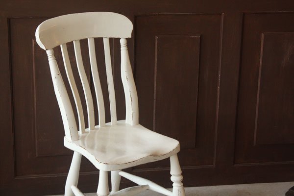 アンティーク 白い椅子 - 椅子