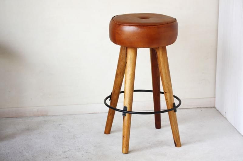 SF Leather High Stool レザーハイスツール アイアン ハイスツール 